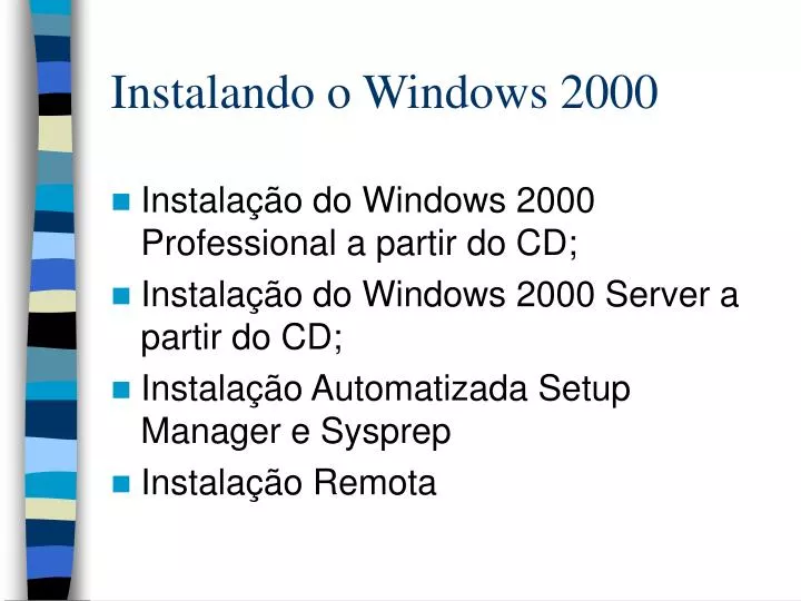 instalando o windows 2000