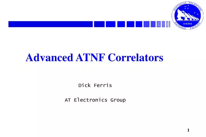 advanced atnf correlators