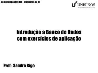 introdu o a banco de dados com exerc cios de aplica o