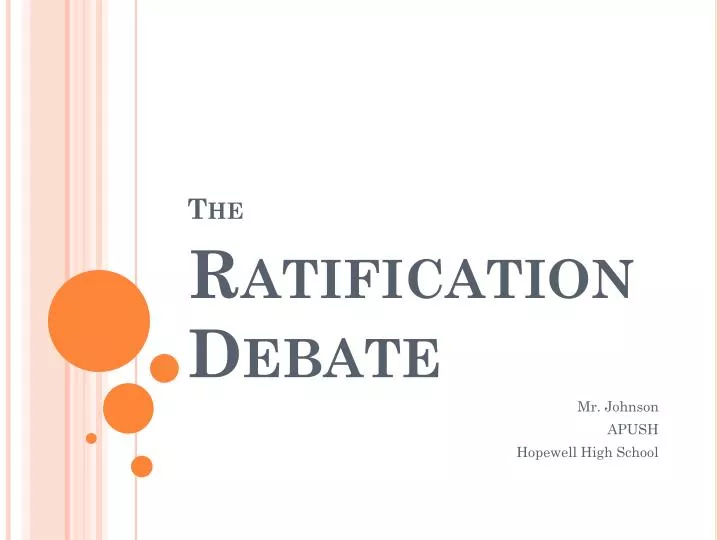the ratification debate