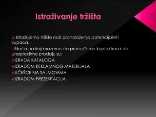 istra ivanje tr i ta