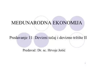 me unarodna ekonomija