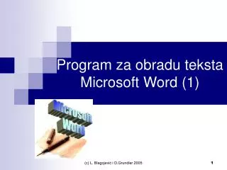 program za obradu teksta microsoft word 1