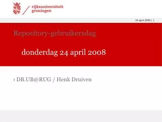 donderdag 24 april 2008
