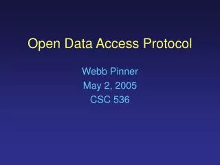 Open Data Access Protocol