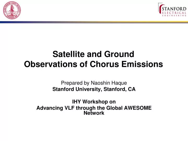 satellite and ground observations of chorus emissions