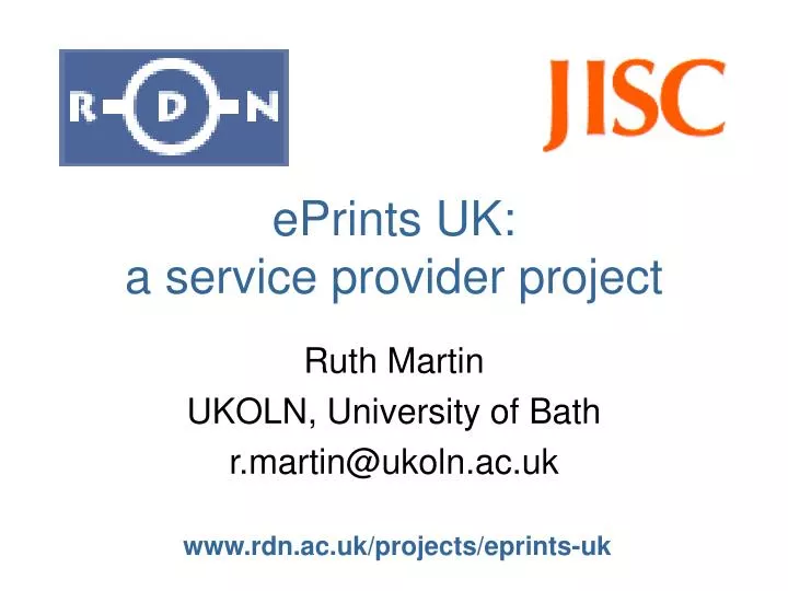 eprints uk a service provider project