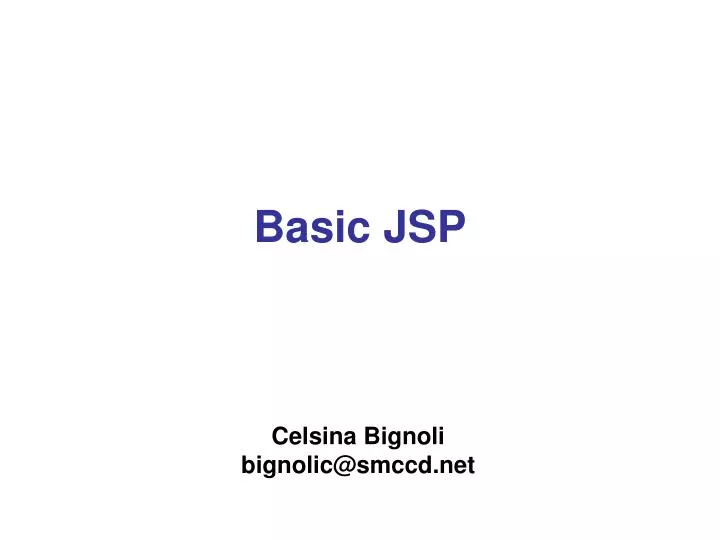 basic jsp
