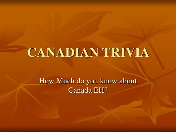 canadian trivia