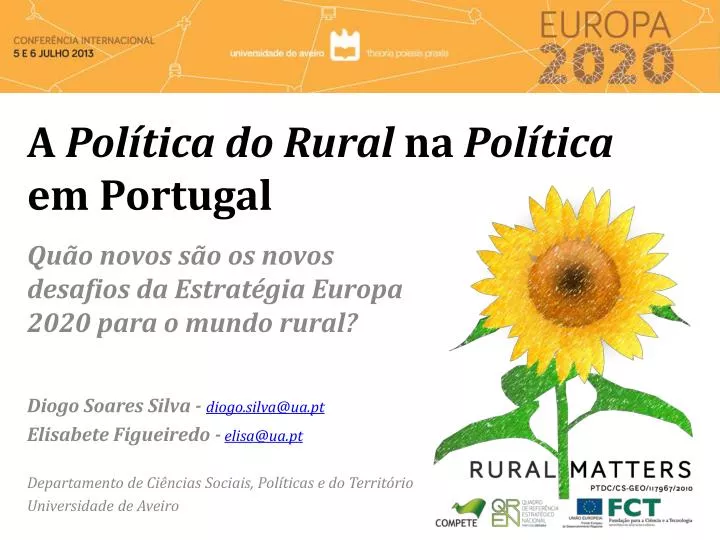 a pol tica do rural na pol tica em portugal