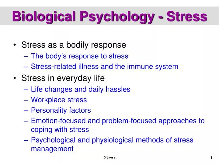 biological psychology stress
