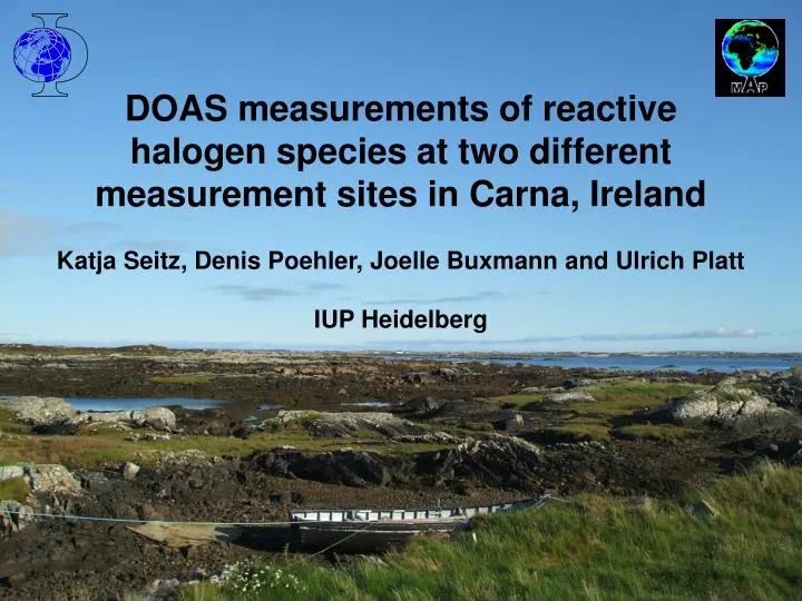 doas measurements of reactive halogen species at two different measurement sites in carna ireland