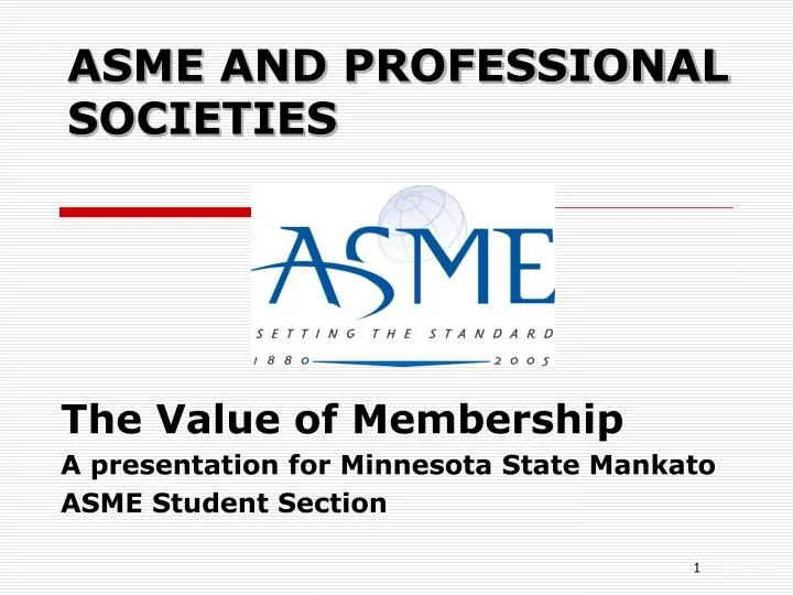 asme and professional societies