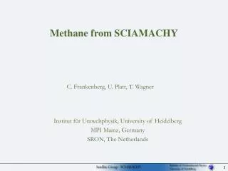 Methane from SCIAMACHY