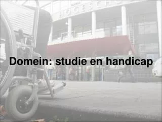 domein studie en handicap