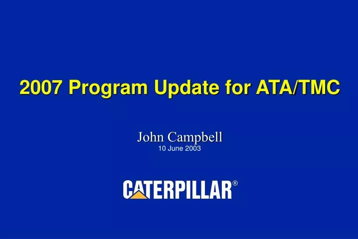 2007 program update for ata tmc