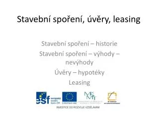 stavebn spo en v ry leasing