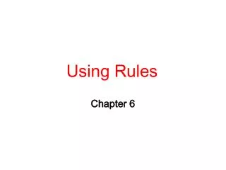 Using Rules