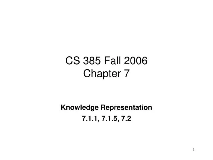 cs 385 fall 2006 chapter 7