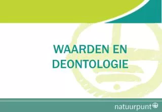 waarden en deontologie