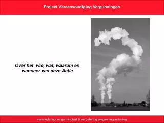 project vereenvoudiging vergunningen