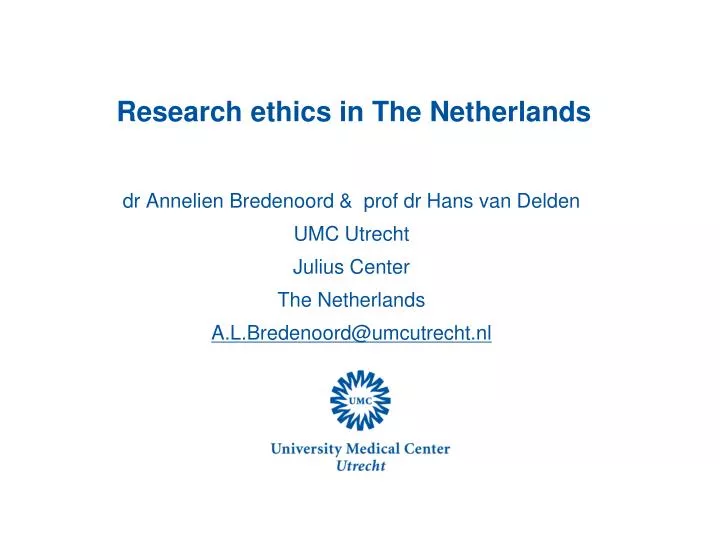 research ethics in the netherlands