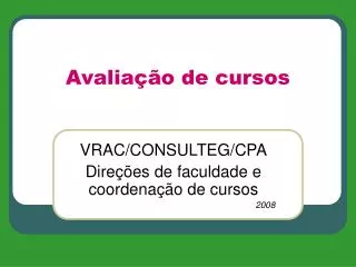avalia o de cursos
