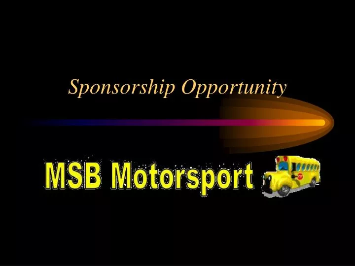 sponsorship opportunity