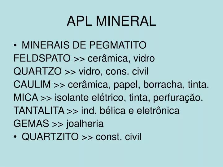 apl mineral