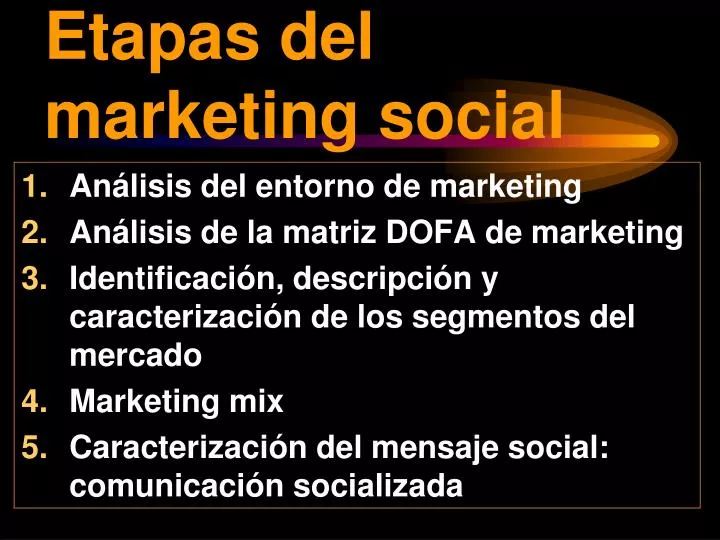 etapas del marketing social