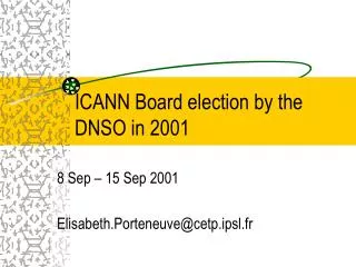 ICANN Board election by the DNSO in 2001