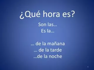 qu hora es