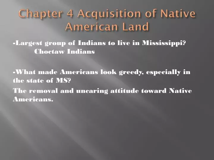 chapter 4 acquisition of native american land
