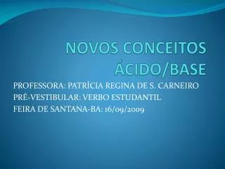 novos conceitos cido base
