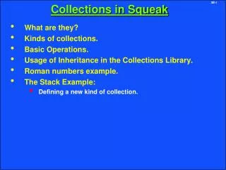Collections in Squeak