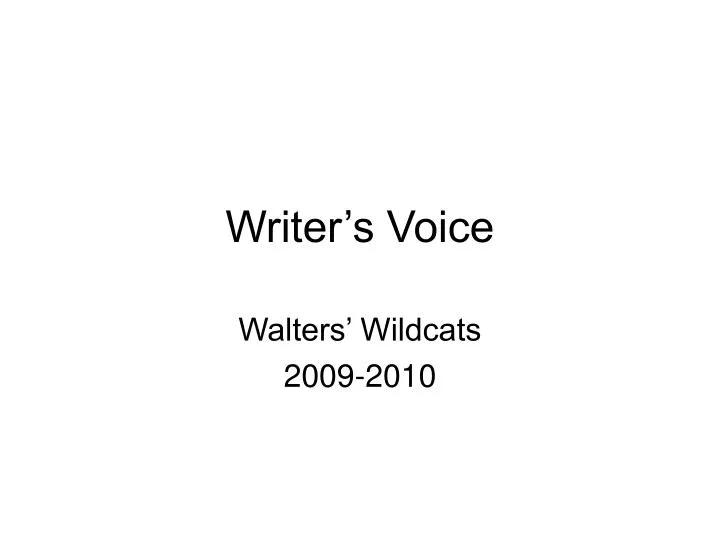 writer s voice