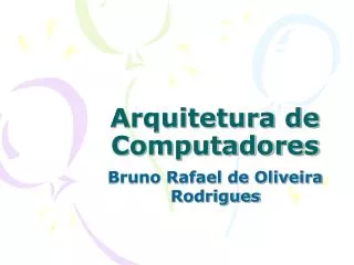 arquitetura de computadores