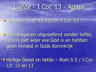liefde i cor 13 agap