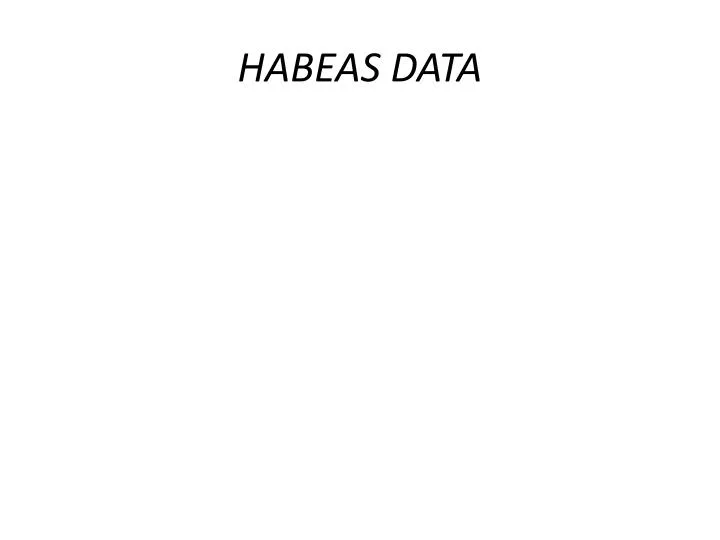 habeas data