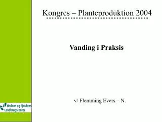 kongres planteproduktion 2004