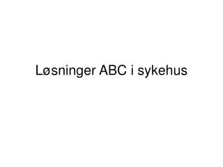 l sninger abc i sykehus