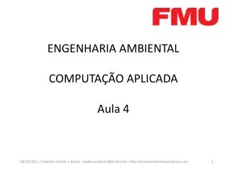 engenharia ambiental computa o aplicada aula 4