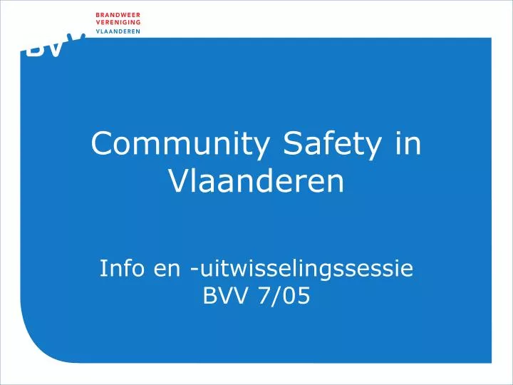 community safety in vlaanderen