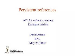 Persistent references