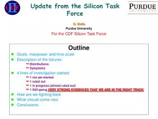 Update from the Silicon Task Force