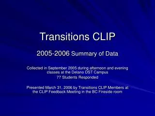 Transitions CLIP
