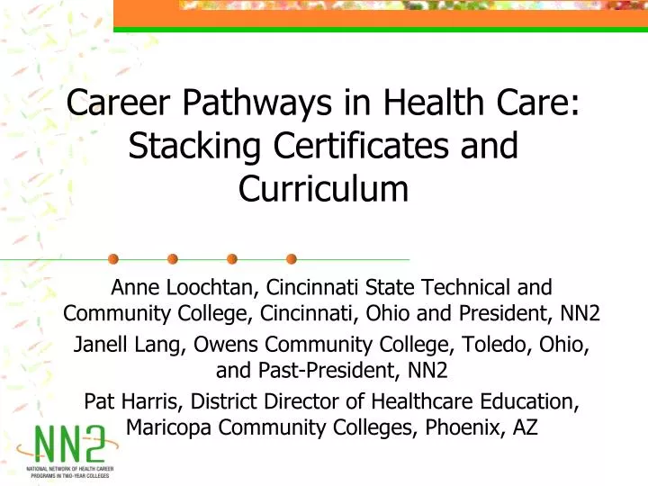 career pathways in health care stacking certificates and curriculum