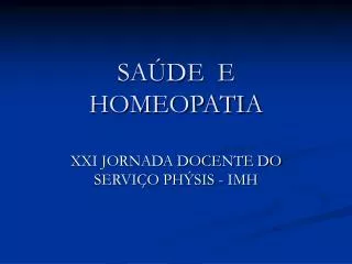 sa de e homeopatia