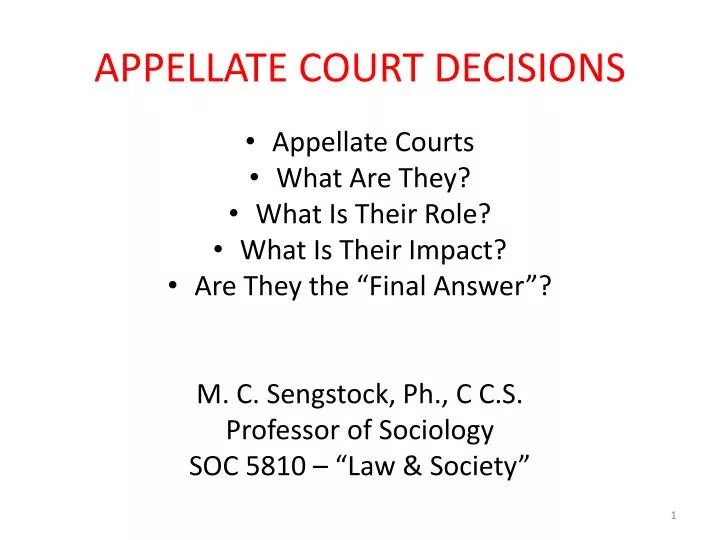 appellate court decisions