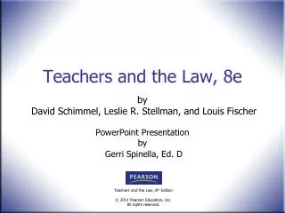 Teachers and the Law, 8e